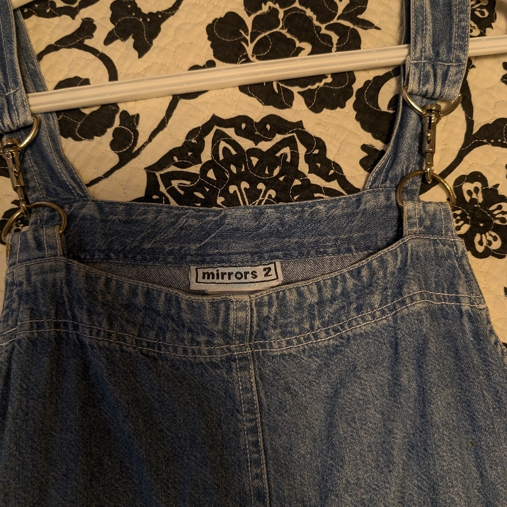 Women's Blue Denim Dress Overalls
